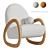 Snow Bouclé Rocking Chair 4956 Polygons 3D model small image 6