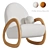 Snow Bouclé Rocking Chair 4956 Polygons 3D model small image 8