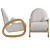 Snow Bouclé Rocking Chair 4956 Polygons 3D model small image 9