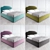 Vary Bed K03-B12: Microvelvet Material 3D model small image 3