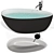 Besco Goya B&W Freestanding Bathtub 3D model small image 1