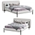 Minimalistic HIRO Bed Frame 3D model small image 1