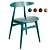 Stylish CH33T Chair by Carl Hansen 3D model small image 1