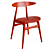 Stylish CH33T Chair by Carl Hansen 3D model small image 5
