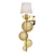 Amber Murano Glass Sconce 3D model small image 1