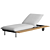 Senja Lounger with Teak Table 3D model small image 2