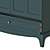 Modern Beige & Blue-Green Cabinet 3D model small image 3