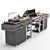 Modular BBQ Set with Accessories 3D model small image 4