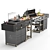 Modular BBQ Set with Accessories 3D model small image 6