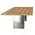 Doble Teak Table Modern Design 3D model small image 4