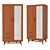  Vintage Walnut Wardrobe, Elegant Finish 3D model small image 1