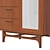  Vintage Walnut Wardrobe, Elegant Finish 3D model small image 3