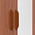  Vintage Walnut Wardrobe, Elegant Finish 3D model small image 4