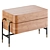 Sleek Modern Bennett Nightstand 3D model small image 1