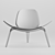 Designer Shell Cosmo Upholstered Chair 3D model small image 6