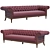 Luxury Chesterfield Victory Sofa MeshSmooth 3D model small image 1