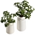 Holden Speckled White Vases 3D model small image 2