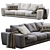 Jesse Pasha 3-Seater Sofa Model 3D model small image 1