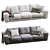 Jesse Pasha 3-Seater Sofa Model 3D model small image 4