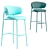 Elegant Padded Oleandro Stool 3D model small image 3