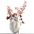 Contemporary Ceramic Heart Vase White 3D model small image 5