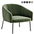 Modern Armchair with Sleek Design 3D model small image 3