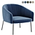 Modern Armchair with Sleek Design 3D model small image 4