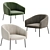 Modern Armchair with Sleek Design 3D model small image 1