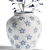 Elegant Blue Floral Vase Set 3D model small image 2