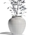 Elegant Blue Floral Vase Set 3D model small image 3
