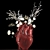 Ruby Heart Vase Sculpture 3D model small image 1