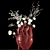 Ruby Heart Vase Sculpture 3D model small image 2