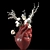 Ruby Heart Vase Sculpture 3D model small image 3