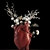 Ruby Heart Vase Sculpture 3D model small image 5