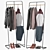 Yamazaki Two-Level Coat Rack Stand 3D model small image 1