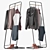 Yamazaki Two-Level Coat Rack Stand 3D model small image 2