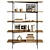 Rustic Oak Metal Shelf Stand 3D model small image 2