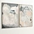 Dual Photo Frame Set: Plaster & Wood 3D model small image 4