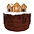 3D Chocolate Gingerbread House Model 3D model small image 1