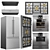 Gaggenau Silver Kitchen Appliance Set 3D model small image 1