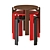 Modern Rey Stools Set 3D model small image 5