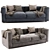 Modern Flexform Ettore 2-Seater Sofa 3D model small image 2