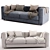 Modern Flexform Ettore 2-Seater Sofa 3D model small image 3