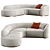 Designer Pierre Sectional Sofa 3D model small image 1