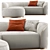 Designer Pierre Sectional Sofa 3D model small image 2