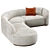 Designer Pierre Sectional Sofa 3D model small image 3