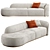 Glamour Luxury Pierre Sofa 3D model small image 1