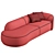 Glamour Luxury Pierre Sofa 3D model small image 6