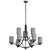 Brushed Nickel Chandelier Luminaire 3D model small image 2