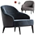 Modern Minotti Leslie Armchairs 2017 3D model small image 1